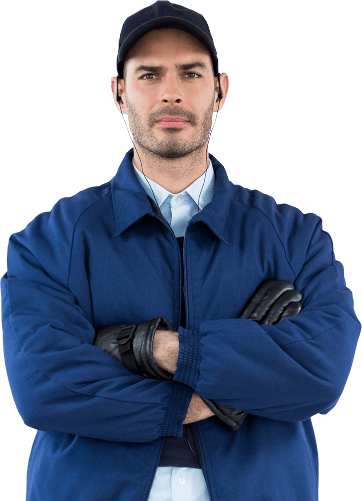 Seguridad con brazos cruzados